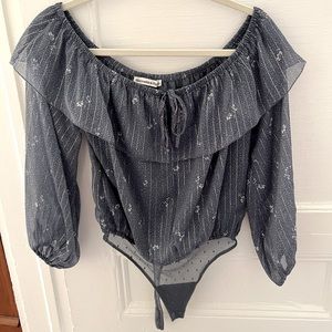 Abercrombie Off-The-Shoulder Chiffon Bodysuit